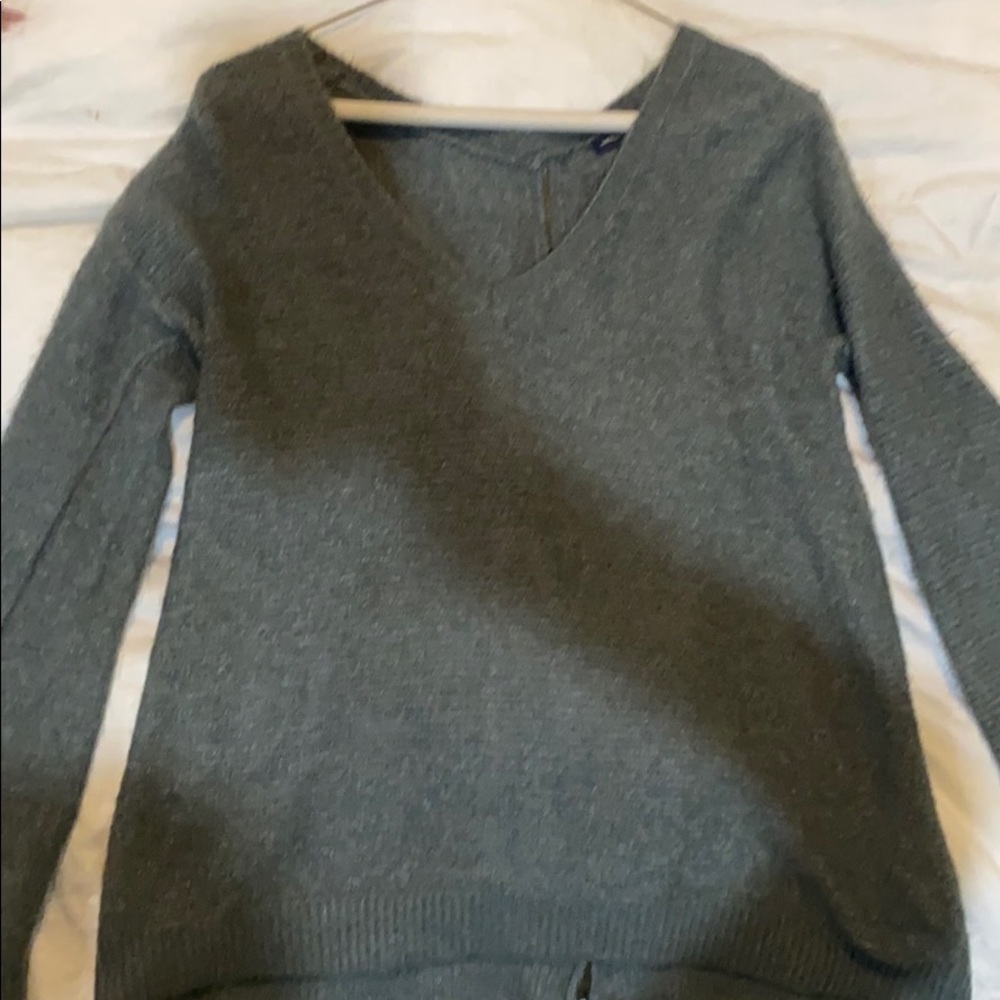 green sweater